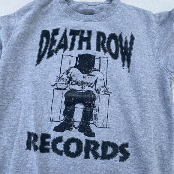 Modern Death Row Records Rap Grey Graphic Crew Neck Sweater Adult Medium - Picture 2 of 8